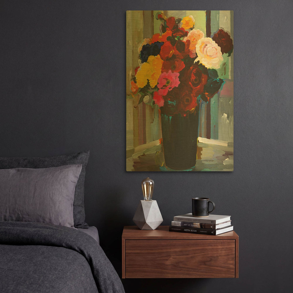 'Bold Bouquet' By Hooshang Khorasani Gold Metal Wall Art