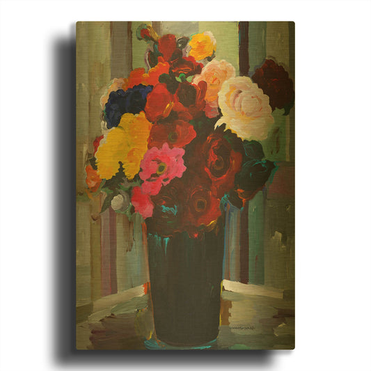 'Bold Bouquet' By Hooshang Khorasani Gold Metal Wall Art