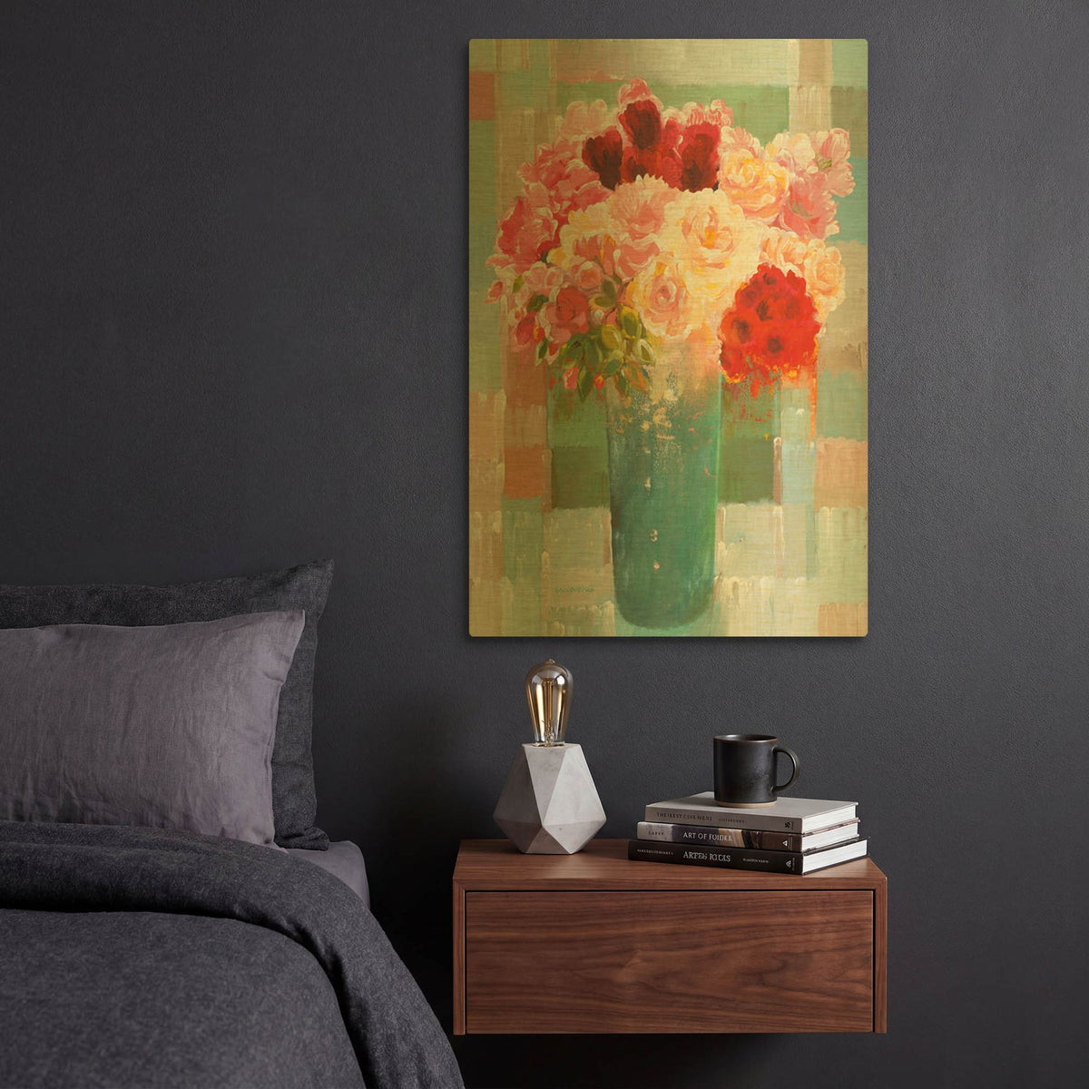 'Springtime Assortment' By Hooshang Khorasani Gold Metal Wall Art