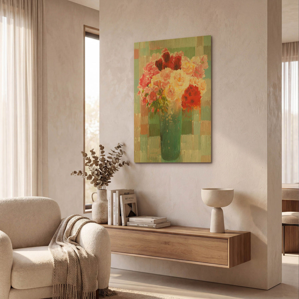 'Springtime Assortment' By Hooshang Khorasani Gold Metal Wall Art