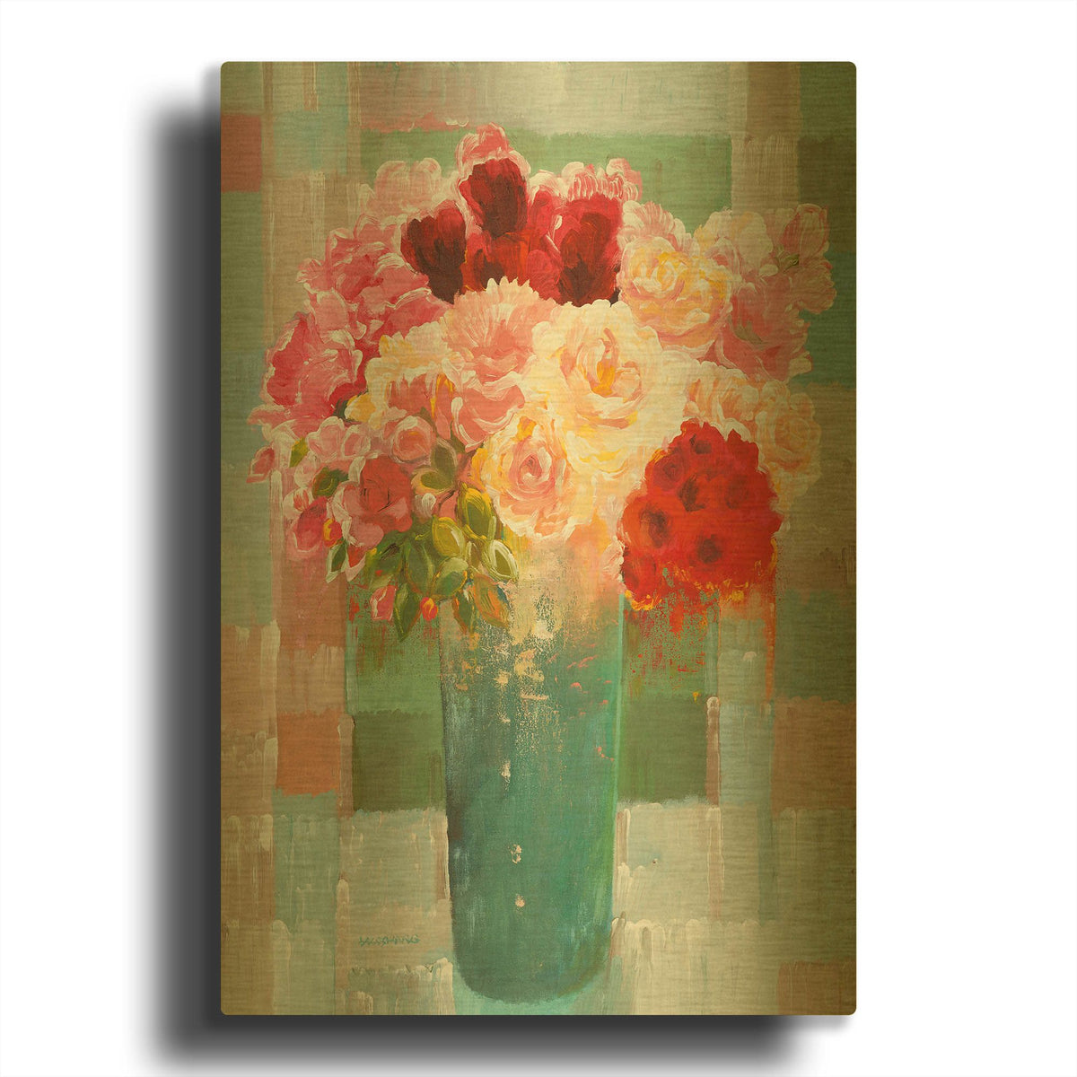 'Springtime Assortment' By Hooshang Khorasani Gold Metal Wall Art