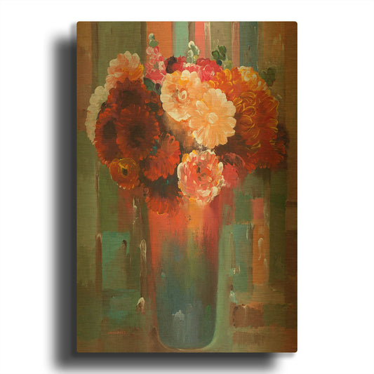 'Sunset Bouquet' By Hooshang Khorasani Gold Metal Wall Art