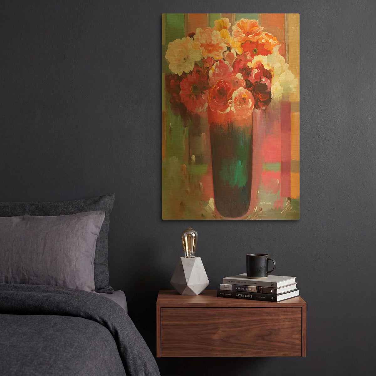 'Sunshine Bouquet' By Hooshang Khorasani Gold Metal Wall Art