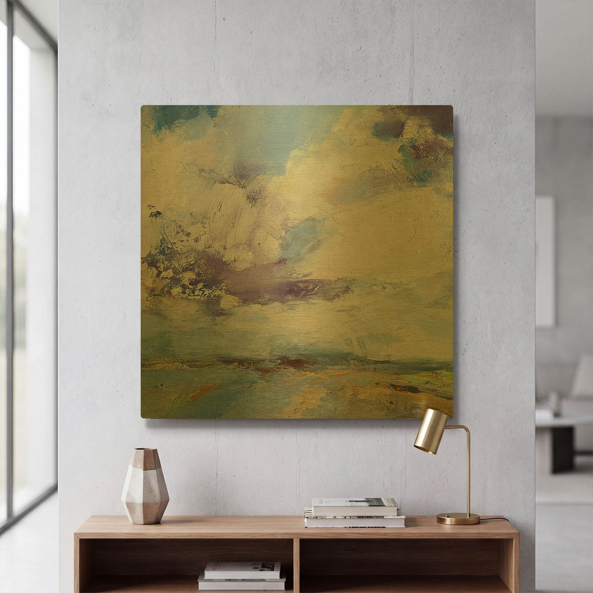 'Brisk' By Andrew Kinmont Gold Metal Wall Art