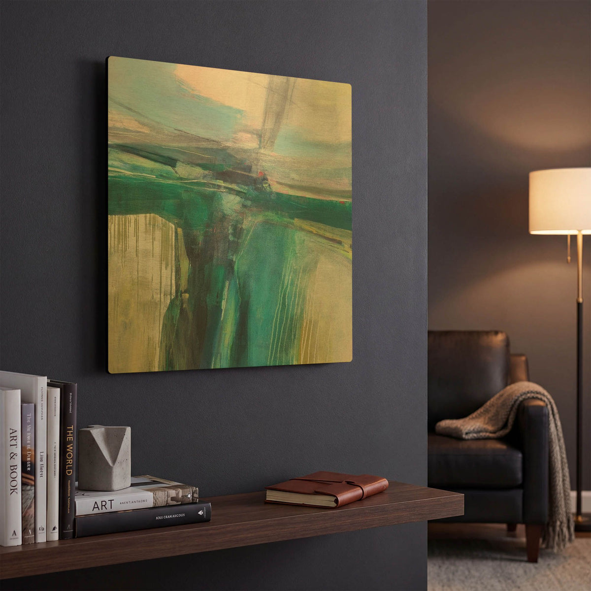 'Convergence' By Andrew Kinmont Gold Metal Wall Art