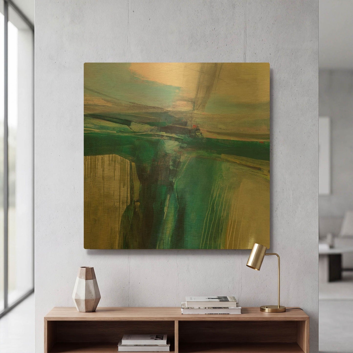 'Convergence' By Andrew Kinmont Gold Metal Wall Art