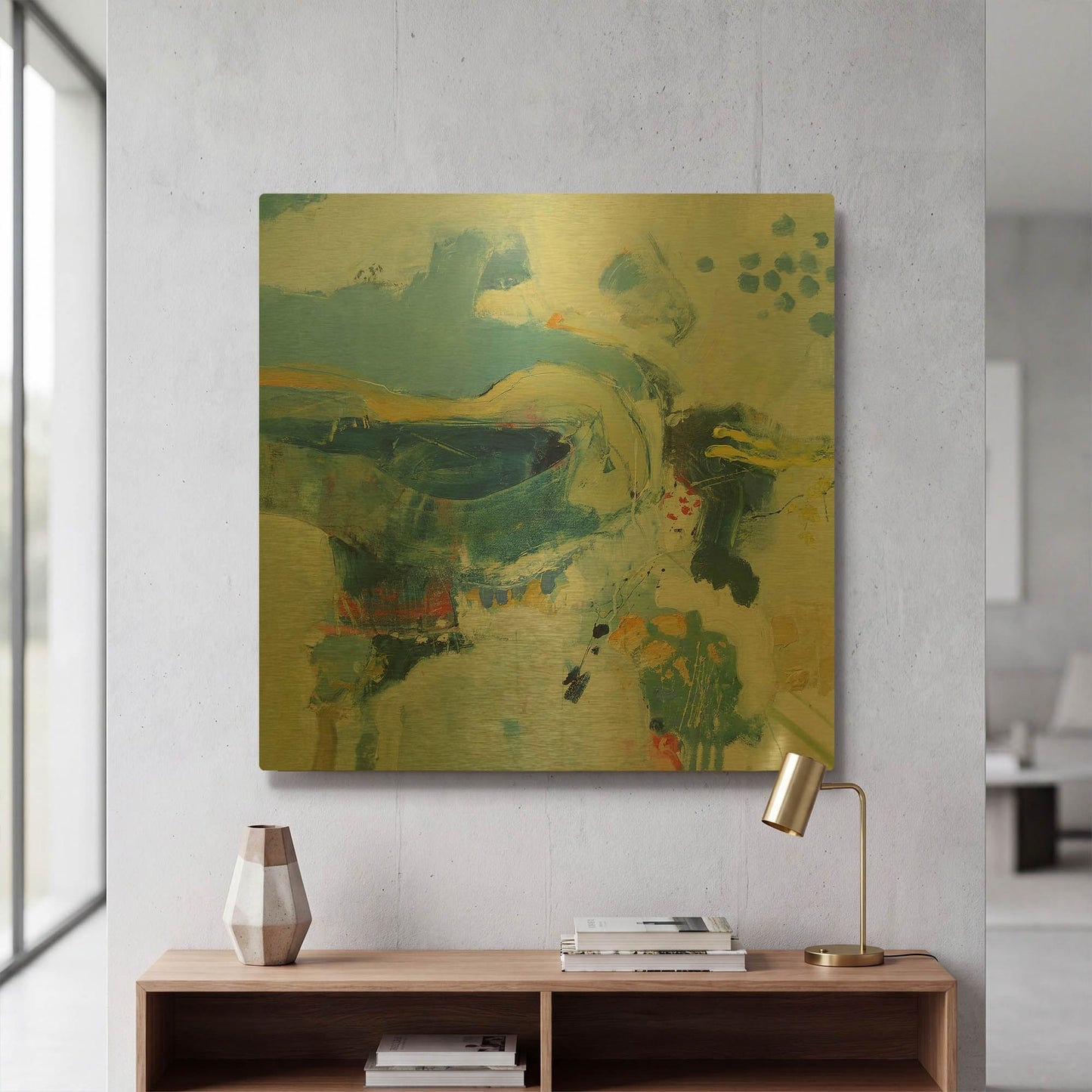 'Grasshoppers & Hummingbirds' By Andrew Kinmont Gold Metal Wall Art