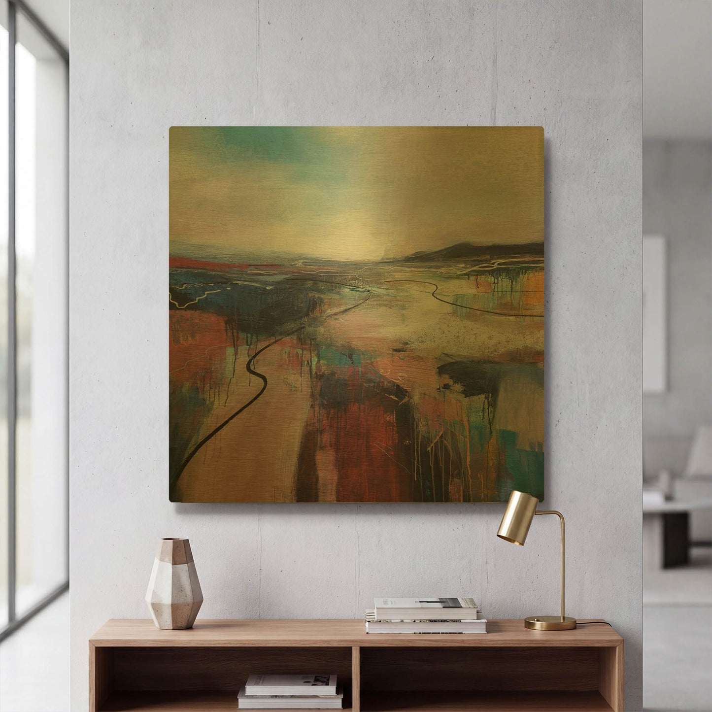 'I' By Andrew Kinmont Gold Metal Wall Art