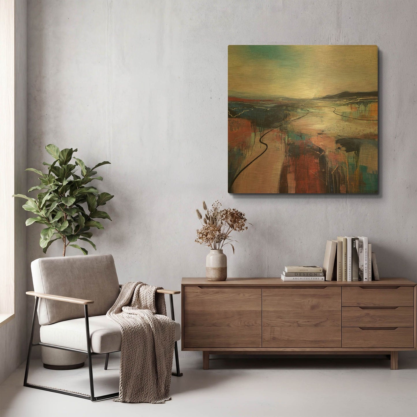 'I' By Andrew Kinmont Gold Metal Wall Art