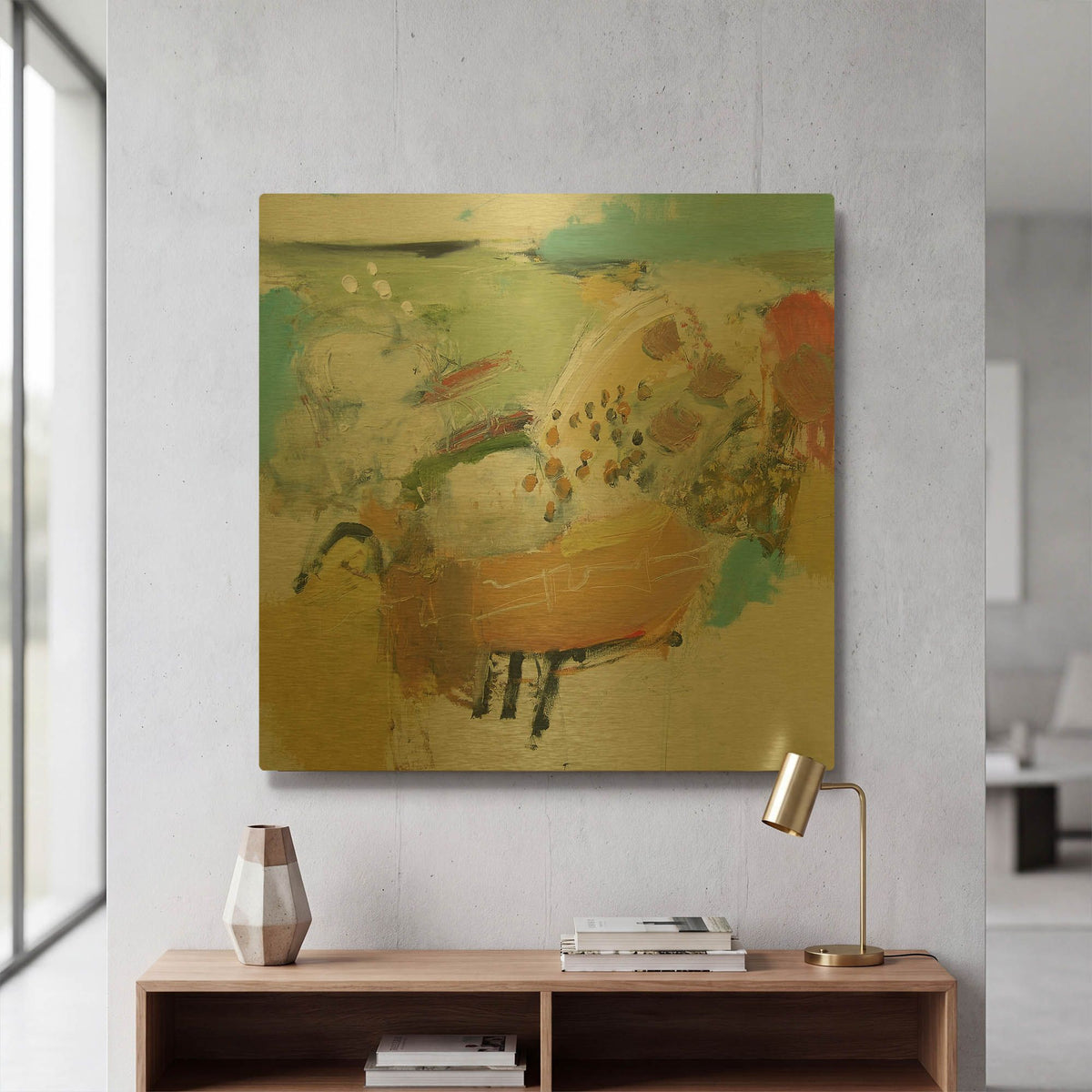 'Light as a Cloud' By Andrew Kinmont Gold Metal Wall Art