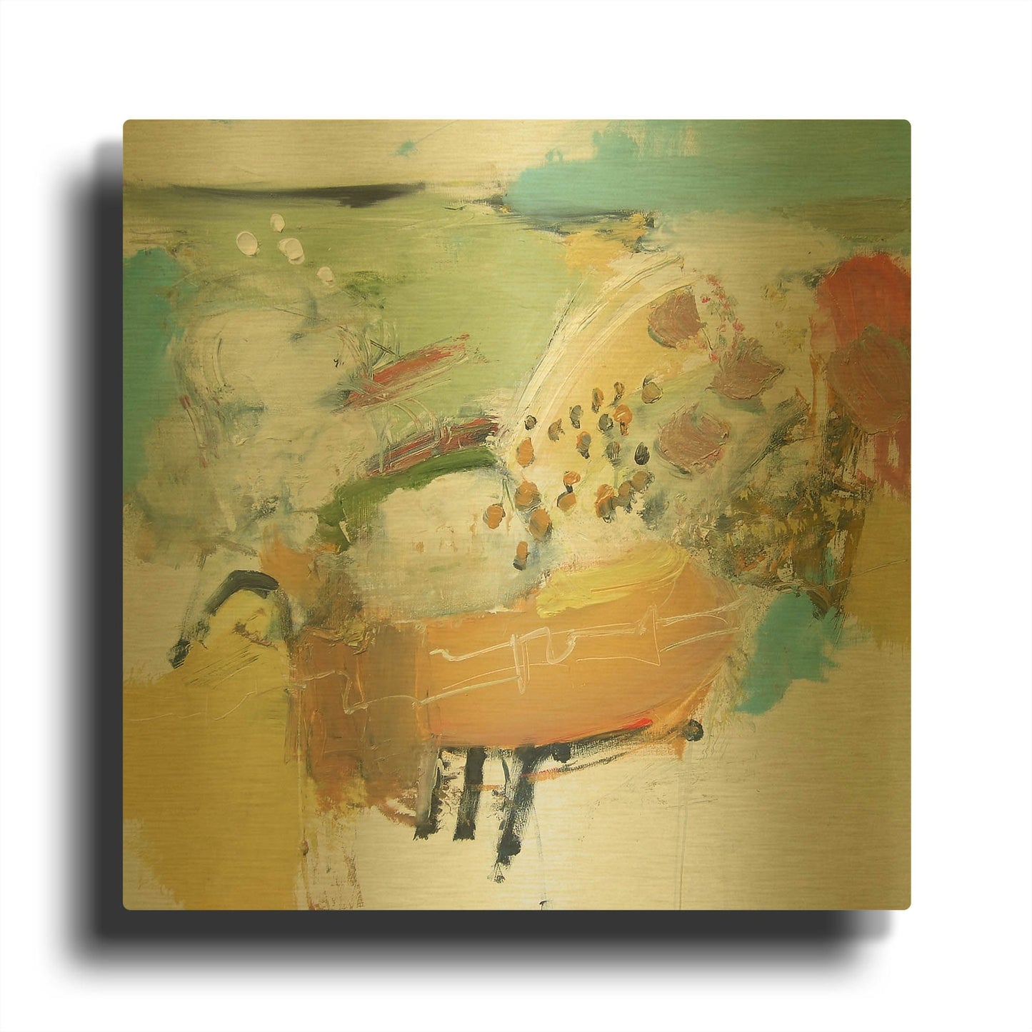 'Light as a Cloud' By Andrew Kinmont Gold Metal Wall Art