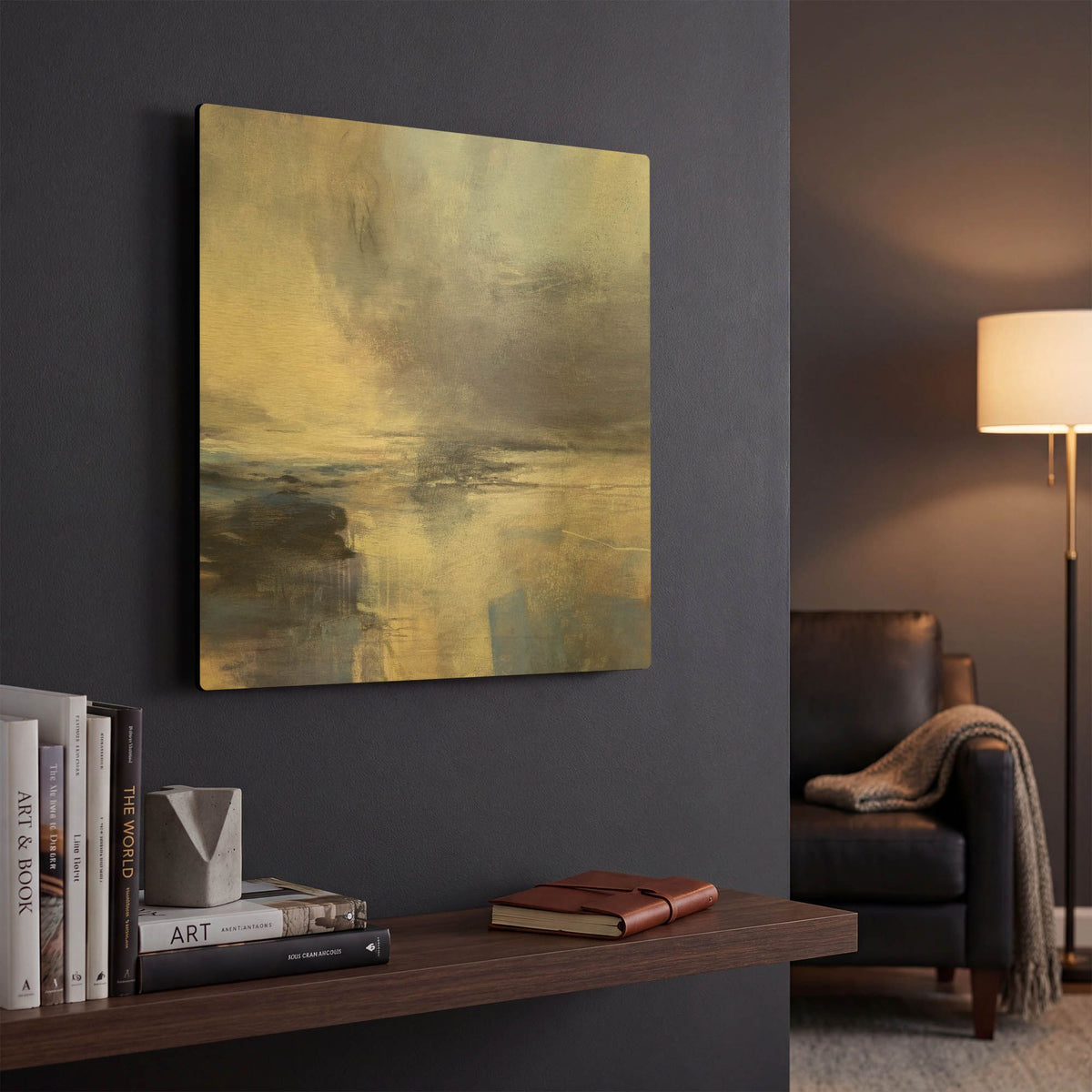 'Liquid Light' By Andrew Kinmont Gold Metal Wall Art