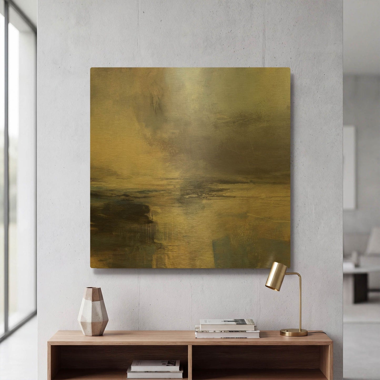 'Liquid Light' By Andrew Kinmont Gold Metal Wall Art