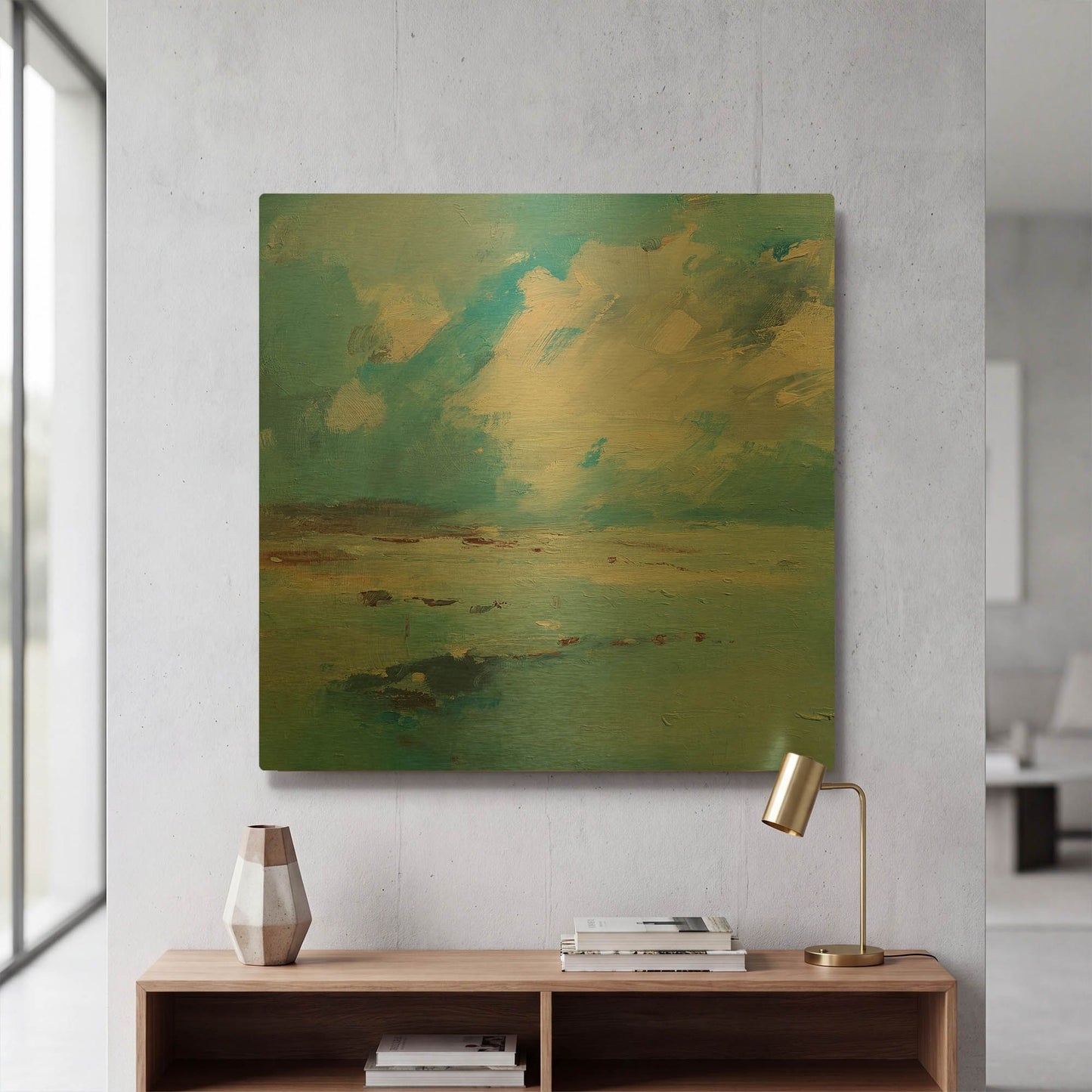 'Low Tide' By Andrew Kinmont Gold Metal Wall Art