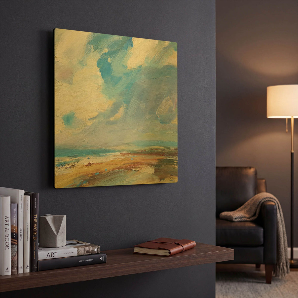 'Ochre Sand West Coast' By Andrew Kinmont Gold Metal Wall Art