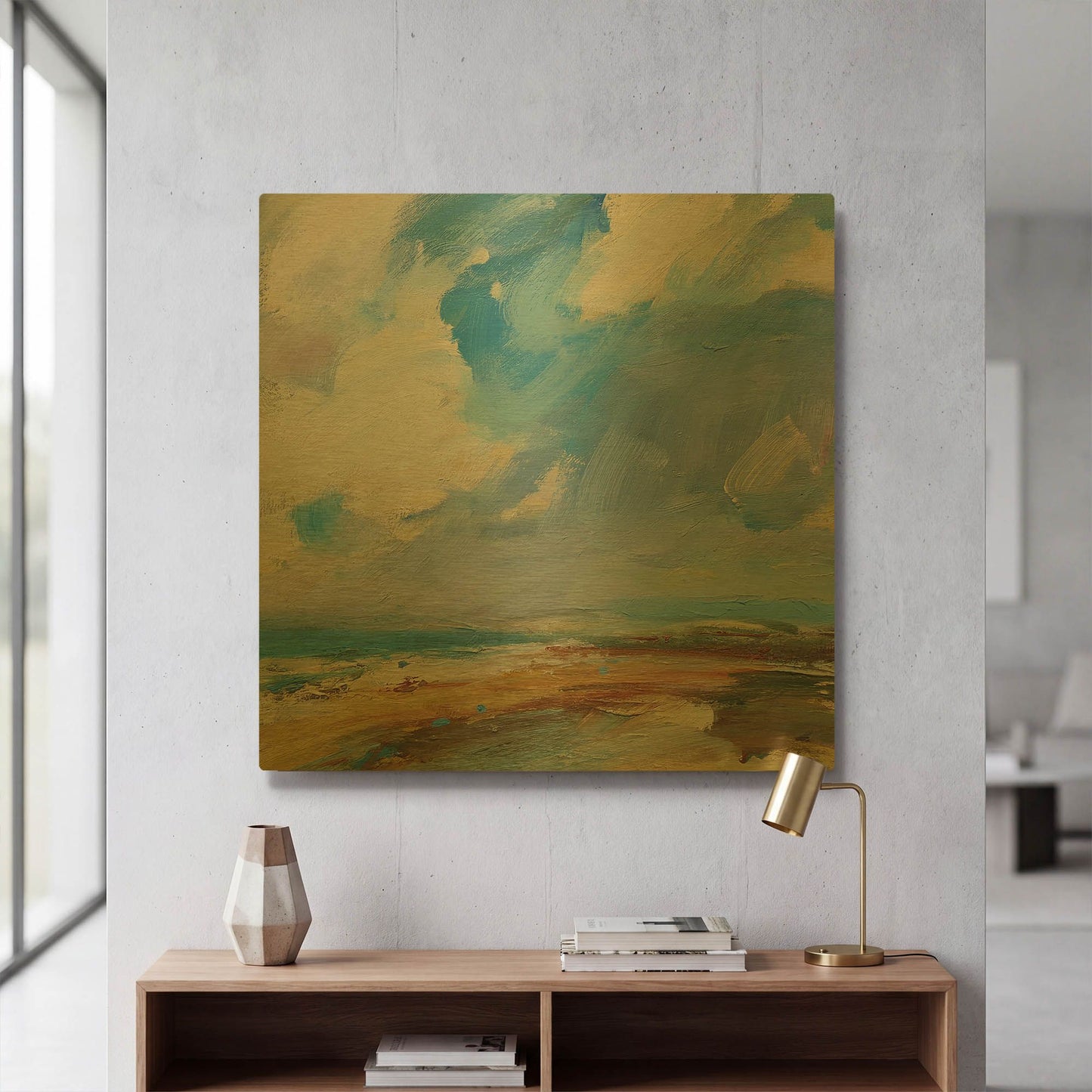 'Ochre Sand West Coast' By Andrew Kinmont Gold Metal Wall Art