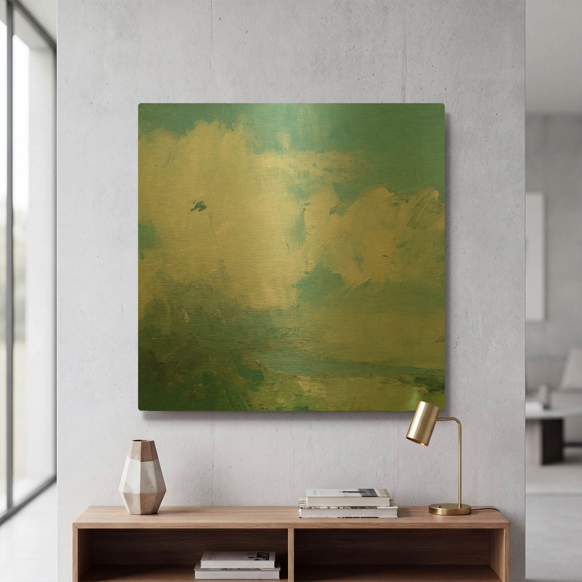 'Pale Light' By Andrew Kinmont Gold Metal Wall Art