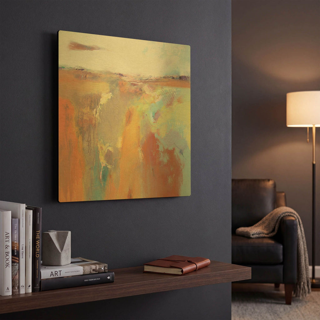 'Tangerine Summer' By Andrew Kinmont Gold Metal Wall Art