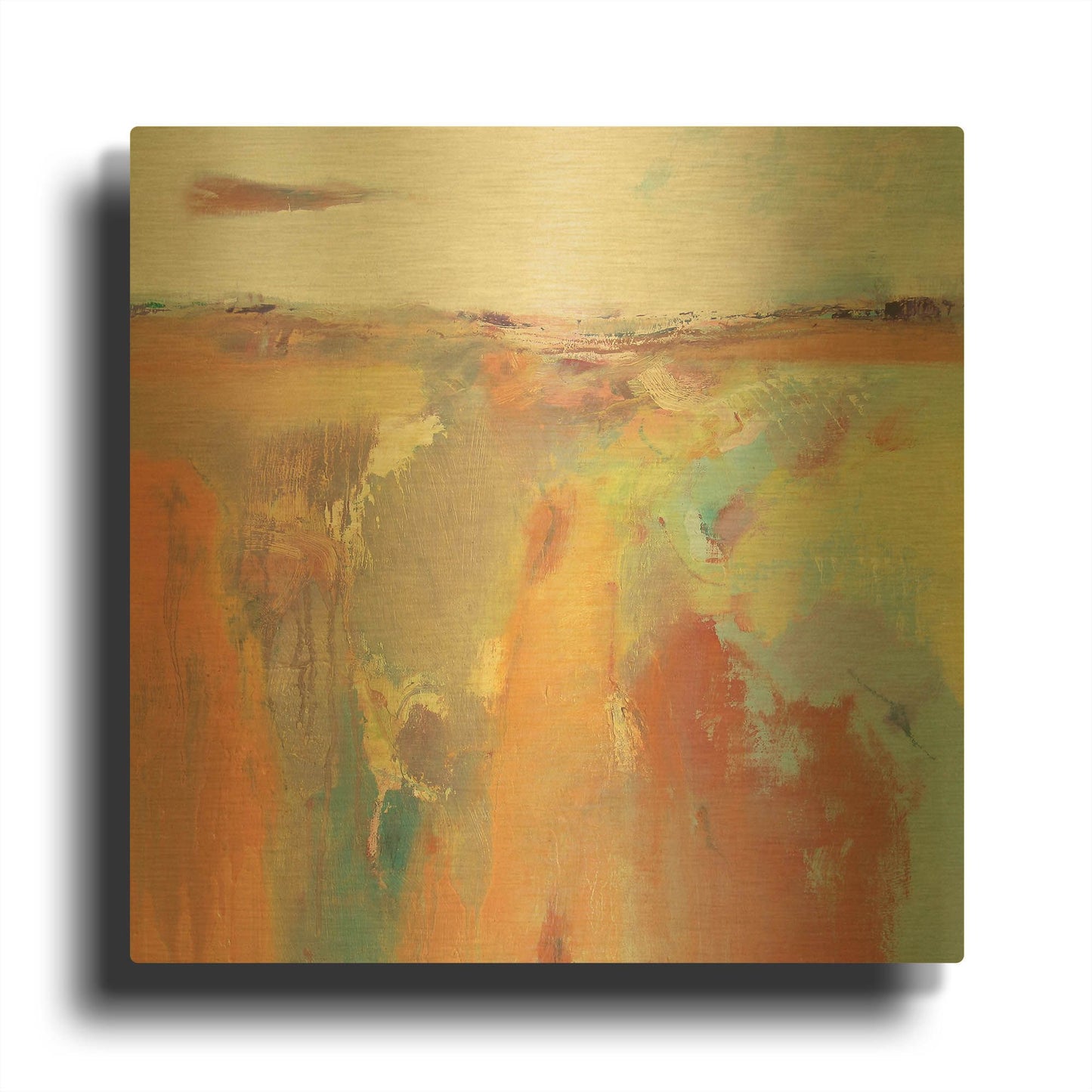 'Tangerine Summer' By Andrew Kinmont Gold Metal Wall Art