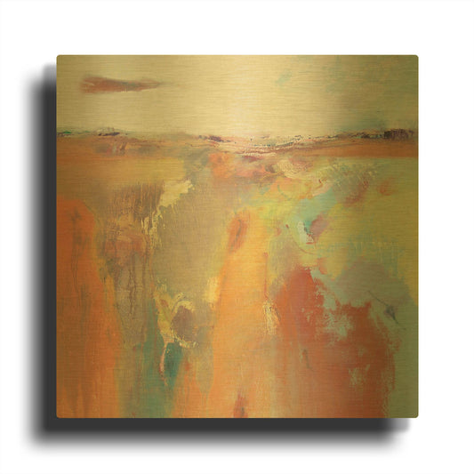 'Tangerine Summer' By Andrew Kinmont Gold Metal Wall Art