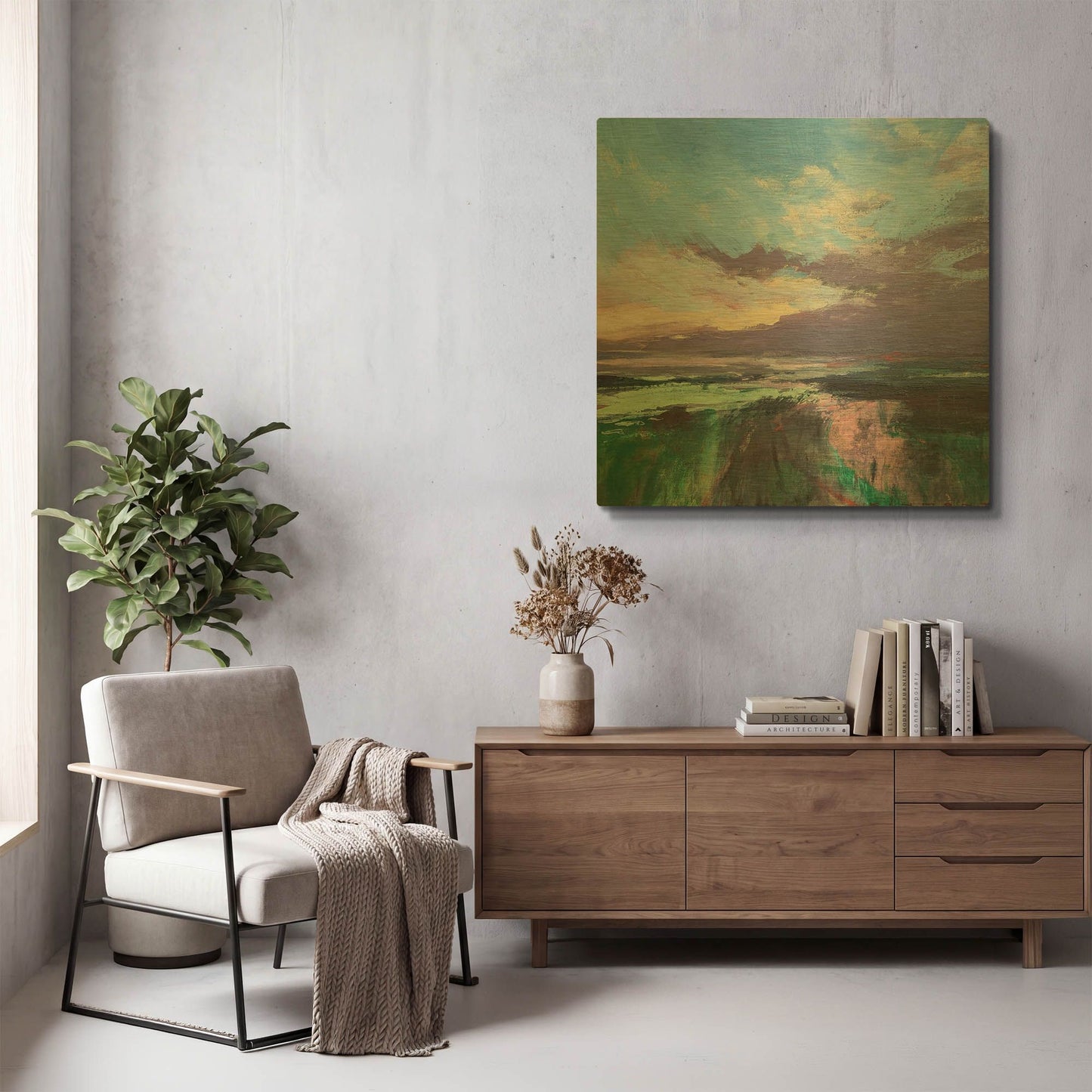 'The Beauty Of The Morning' By Andrew Kinmont Gold Metal Wall Art
