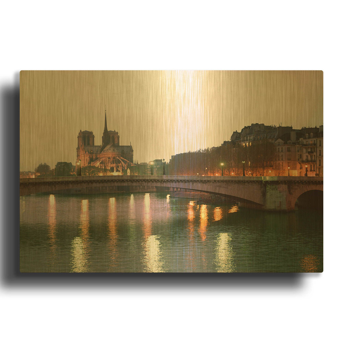 'Paris No. 512' By Alan Klug Gold Metal Wall Art