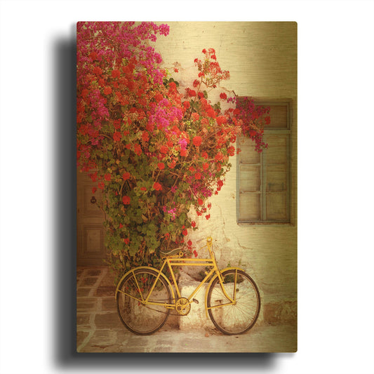 'Paros Greece' By Alan Klug Gold Metal Wall Art