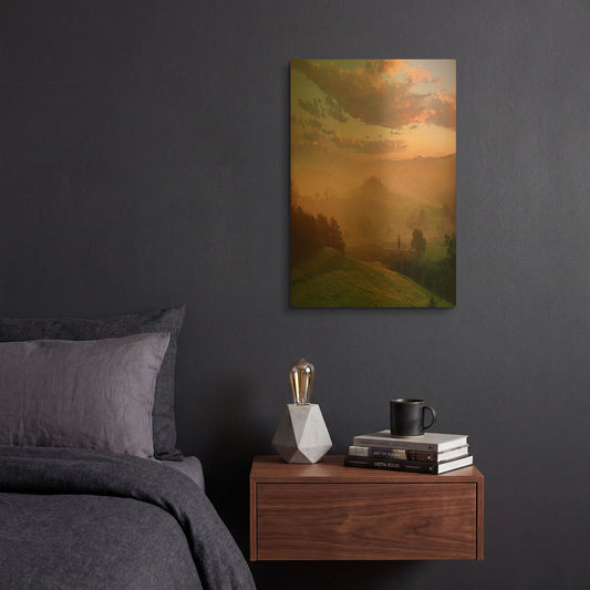 'Villa Toscana' By Alan Klug Gold Metal Wall Art