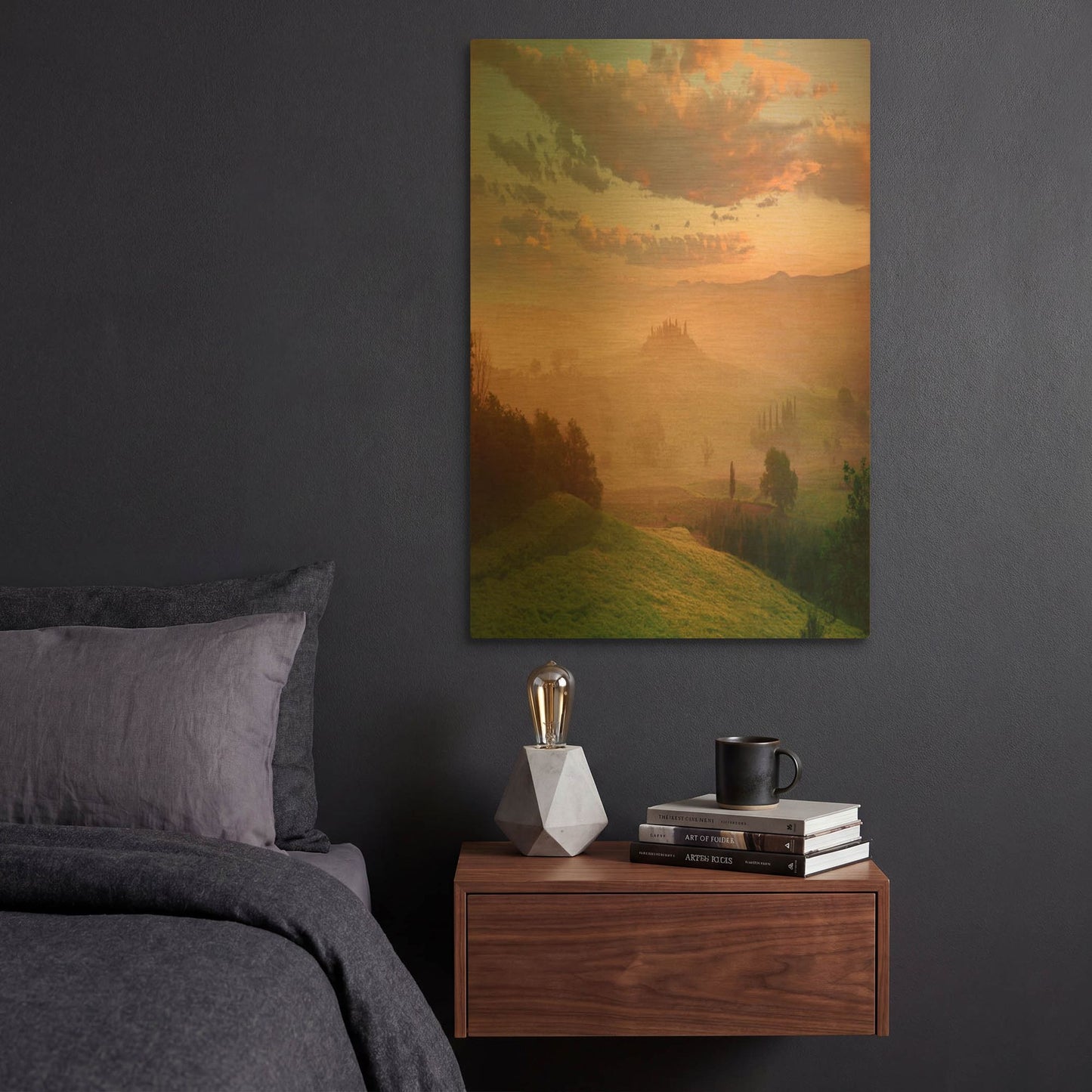 'Villa Toscana' By Alan Klug Gold Metal Wall Art