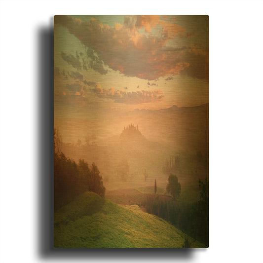 'Villa Toscana' By Alan Klug Gold Metal Wall Art