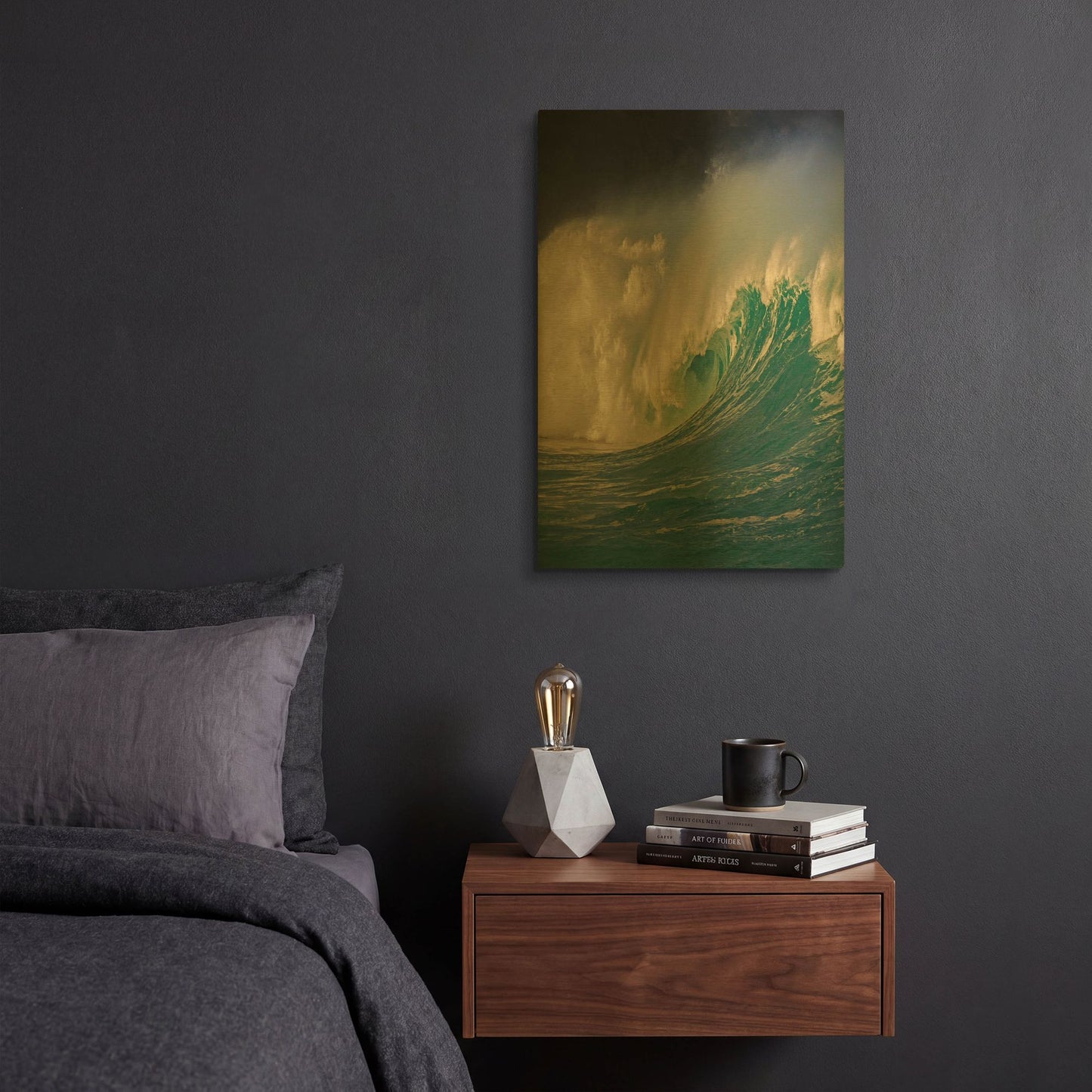 'Waimea Oahu' By Alan Klug Gold Metal Wall Art