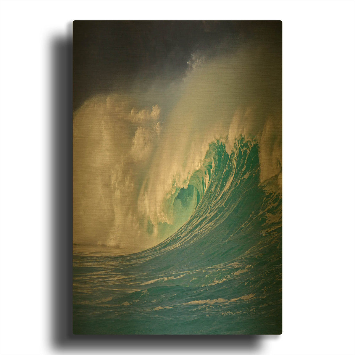 'Waimea Oahu' By Alan Klug Gold Metal Wall Art