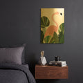'Florence The Flamingo K2759D' By Emily Kopcik Gold Metal Wall Art