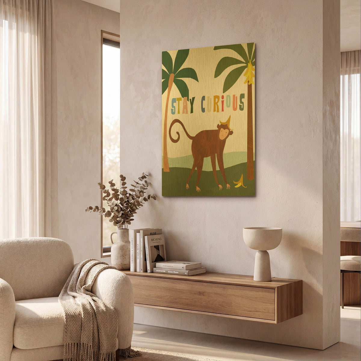 'Stay Curious K2763D' By Emily Kopcik Gold Metal Wall Art