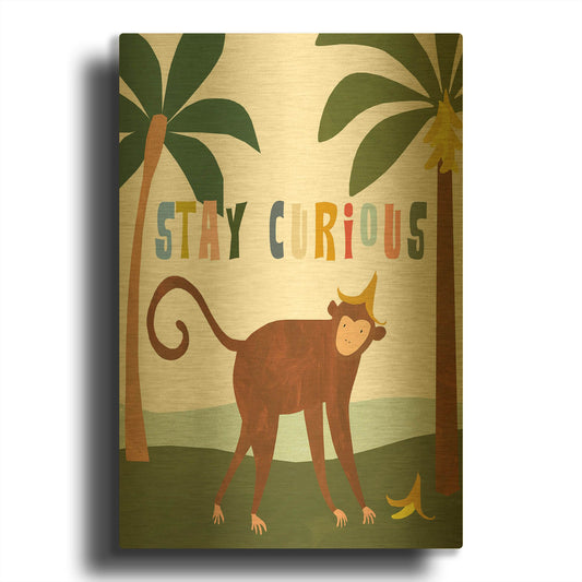 'Stay Curious K2763D' By Emily Kopcik Gold Metal Wall Art