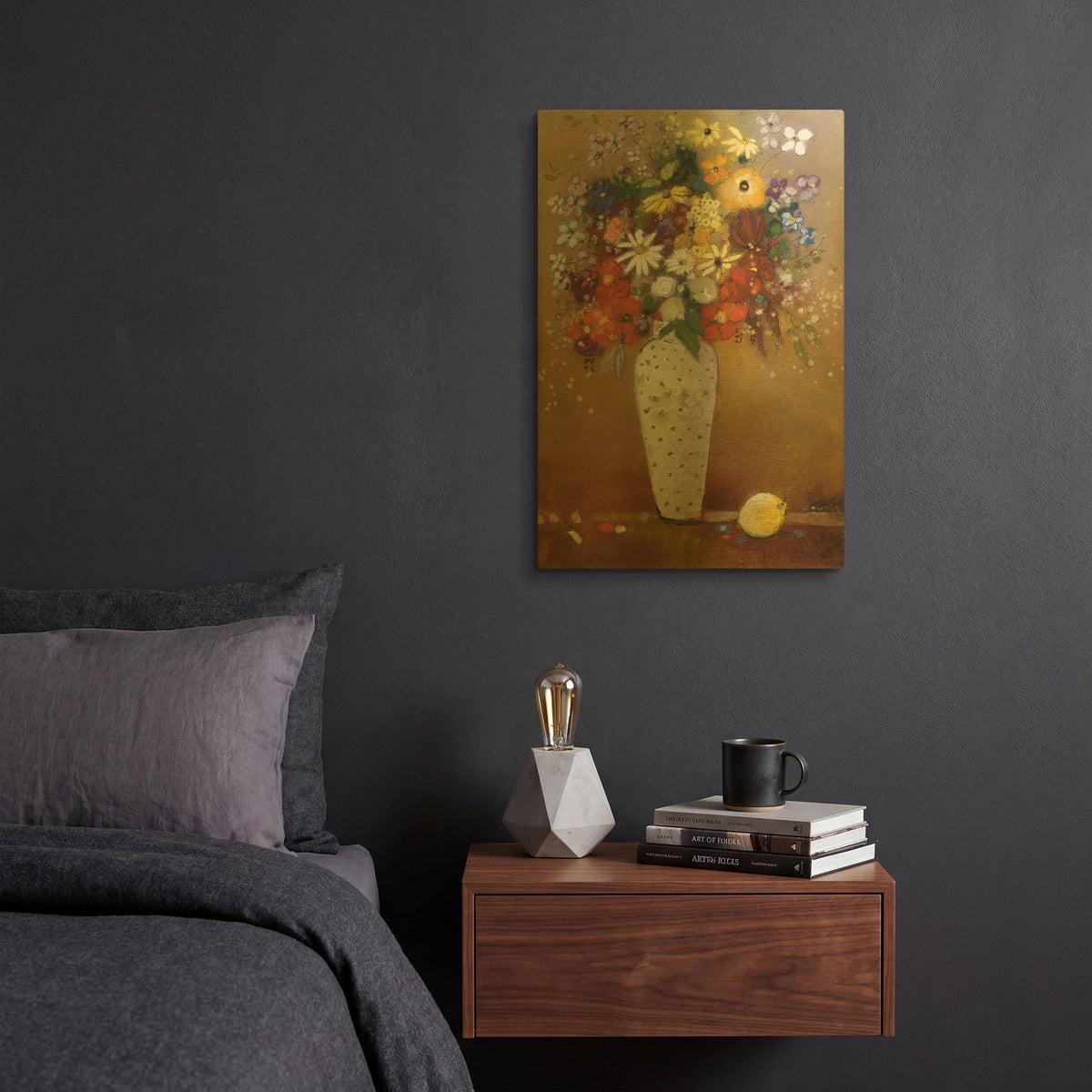'After Redon' By Aleah Koury Gold Metal Wall Art
