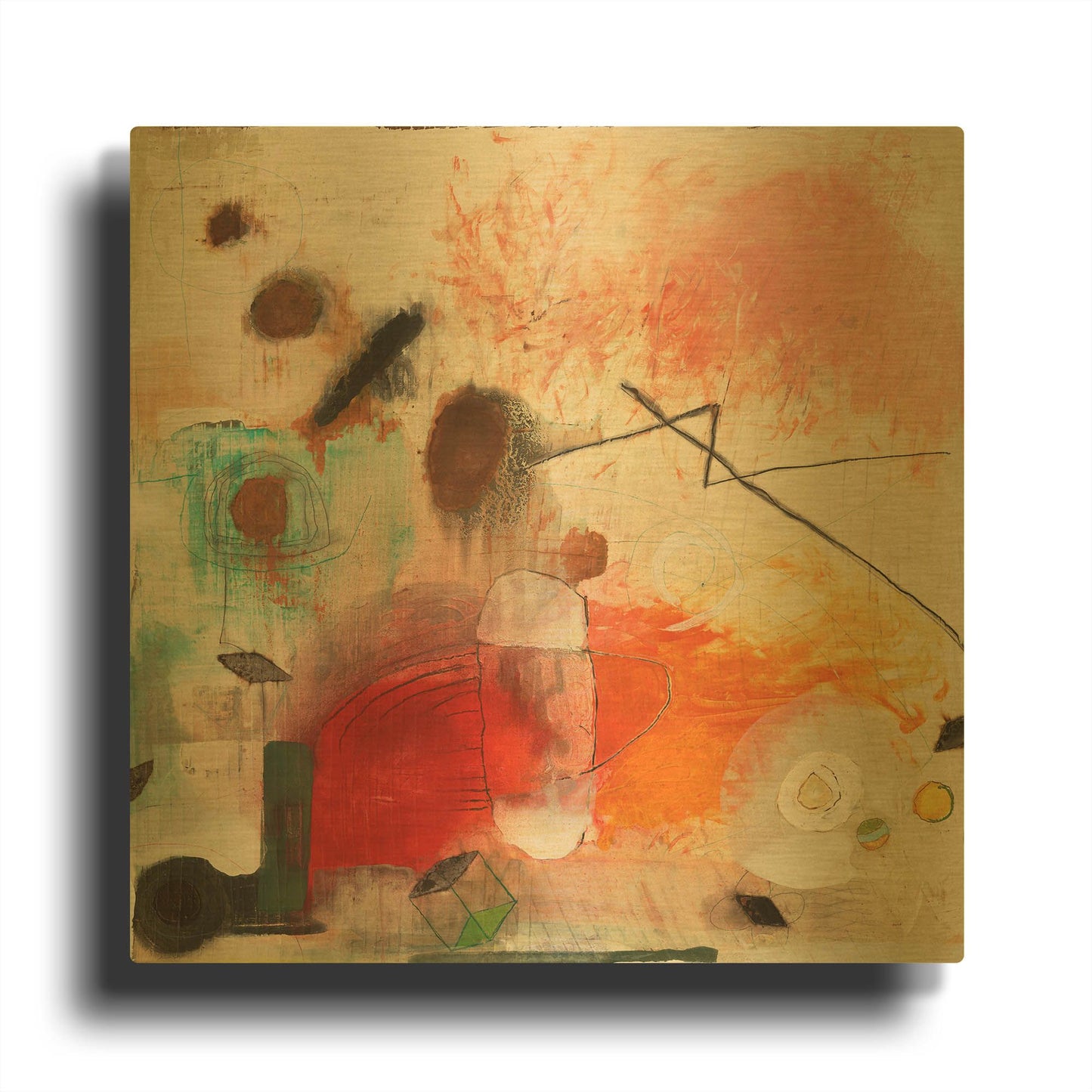 'Changed My Mind 1' By Aleah Koury Gold Metal Wall Art