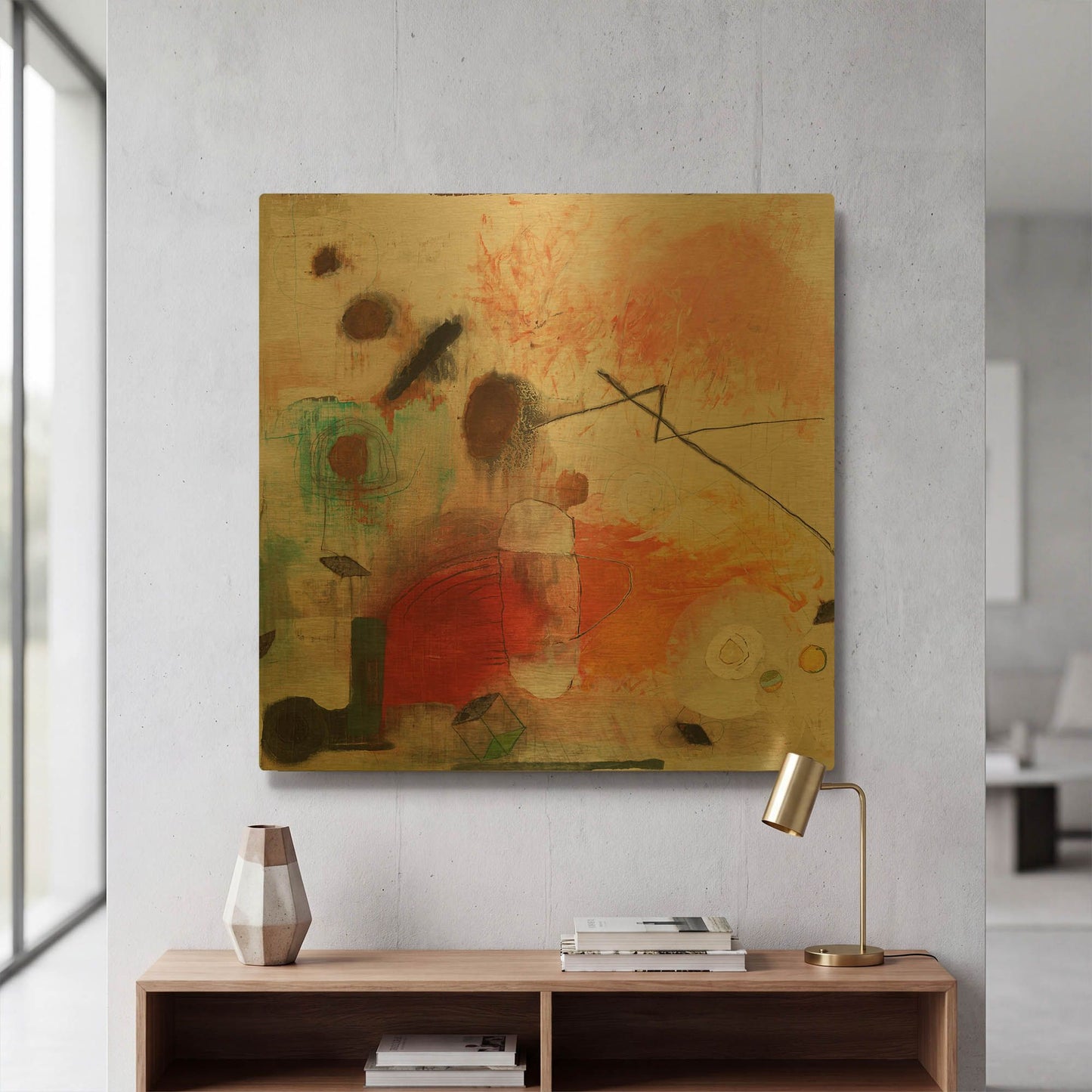 'Changed My Mind 1' By Aleah Koury Gold Metal Wall Art