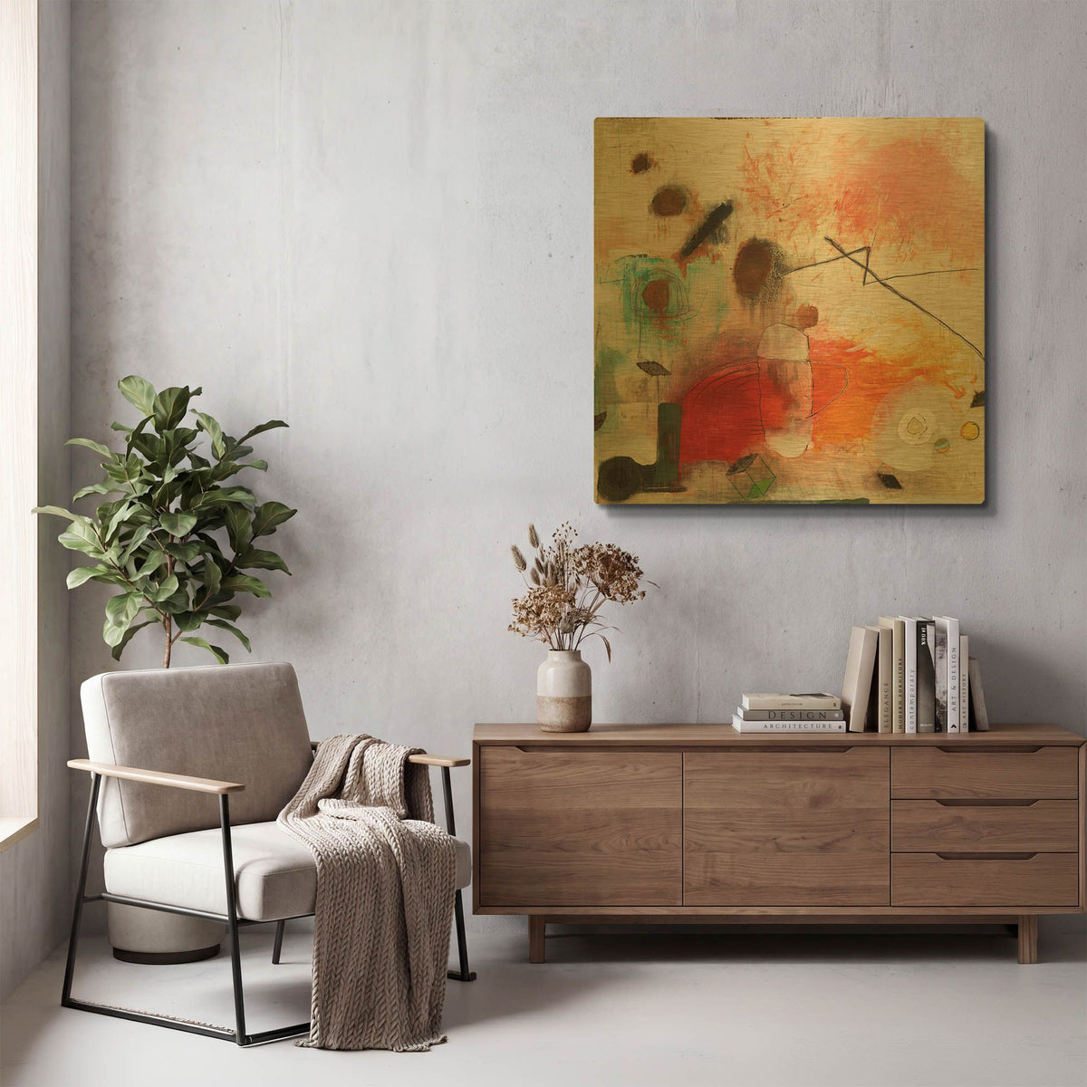 'Changed My Mind 1' By Aleah Koury Gold Metal Wall Art