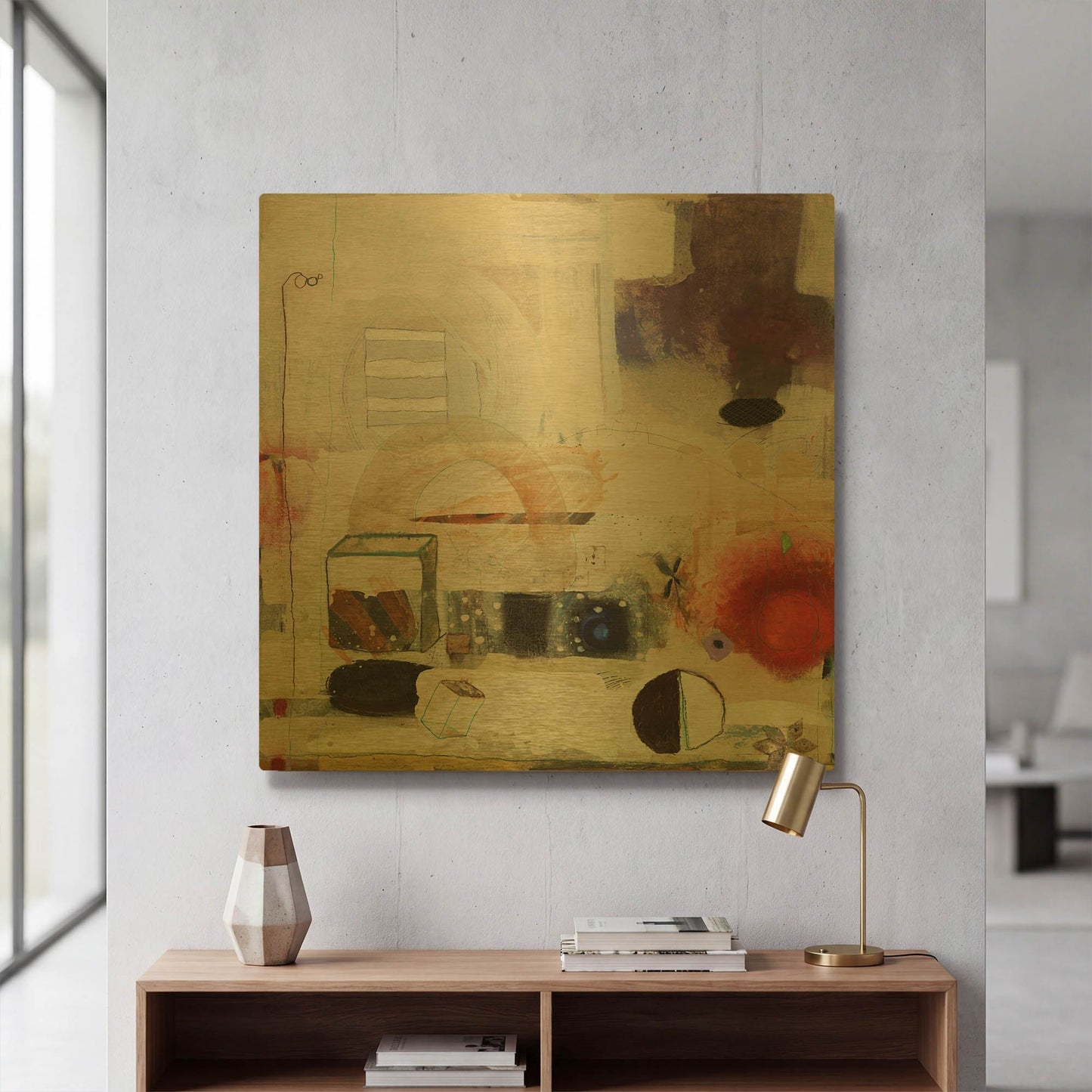 'Changed My Mind 2' By Aleah Koury Gold Metal Wall Art