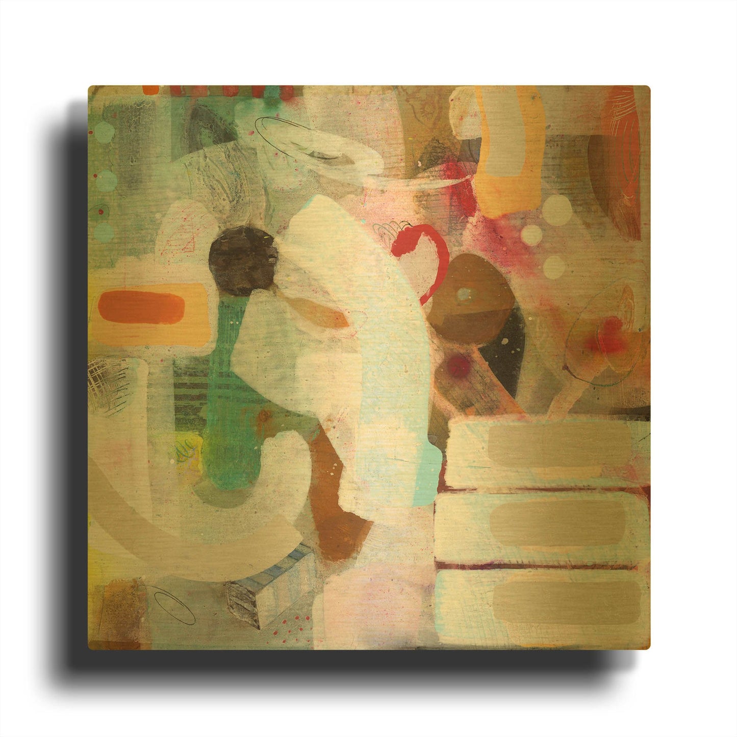 'Changed My Mind 3' By Aleah Koury Gold Metal Wall Art