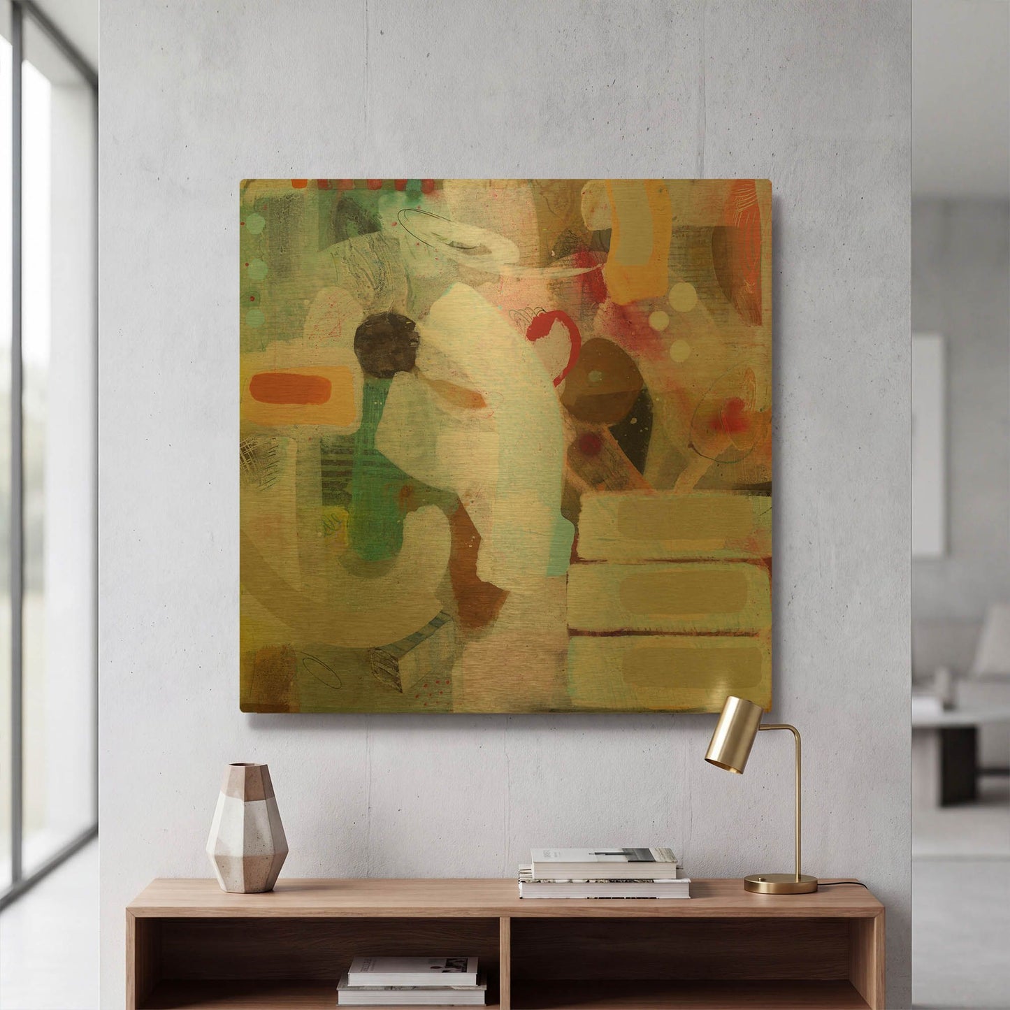 'Changed My Mind 3' By Aleah Koury Gold Metal Wall Art