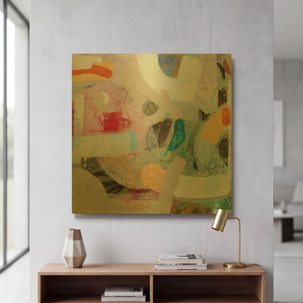 'Changed My Mind 4' By Aleah Koury Gold Metal Wall Art