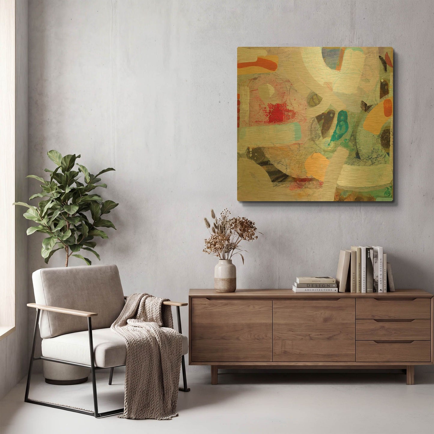 'Changed My Mind 4' By Aleah Koury Gold Metal Wall Art