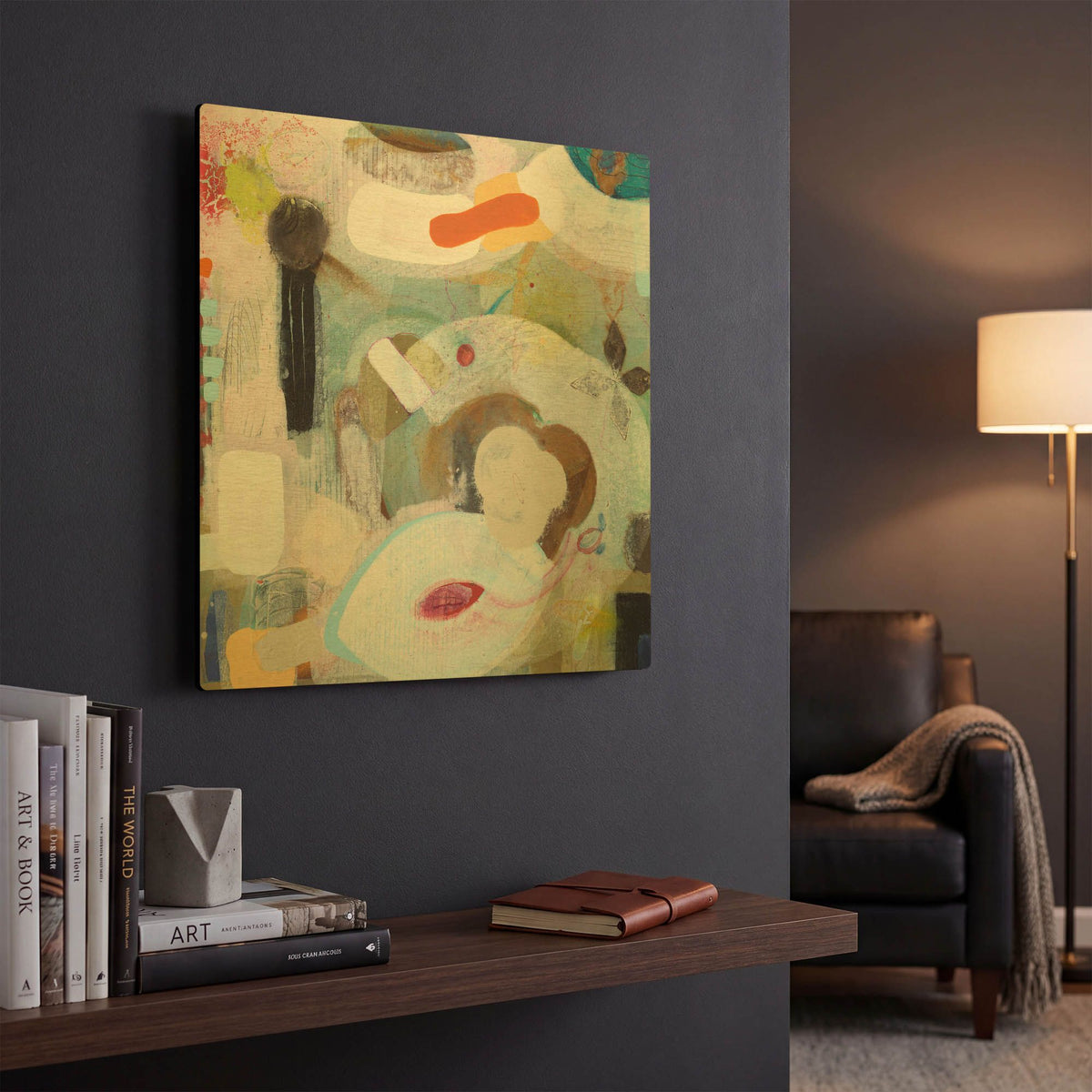 'Changed My Mind 5' By Aleah Koury Gold Metal Wall Art