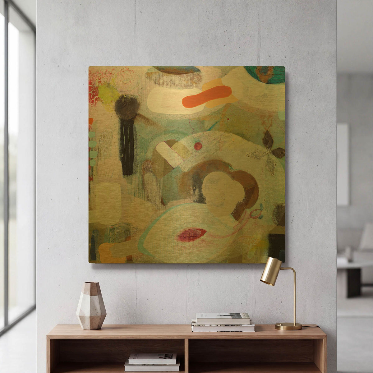'Changed My Mind 5' By Aleah Koury Gold Metal Wall Art