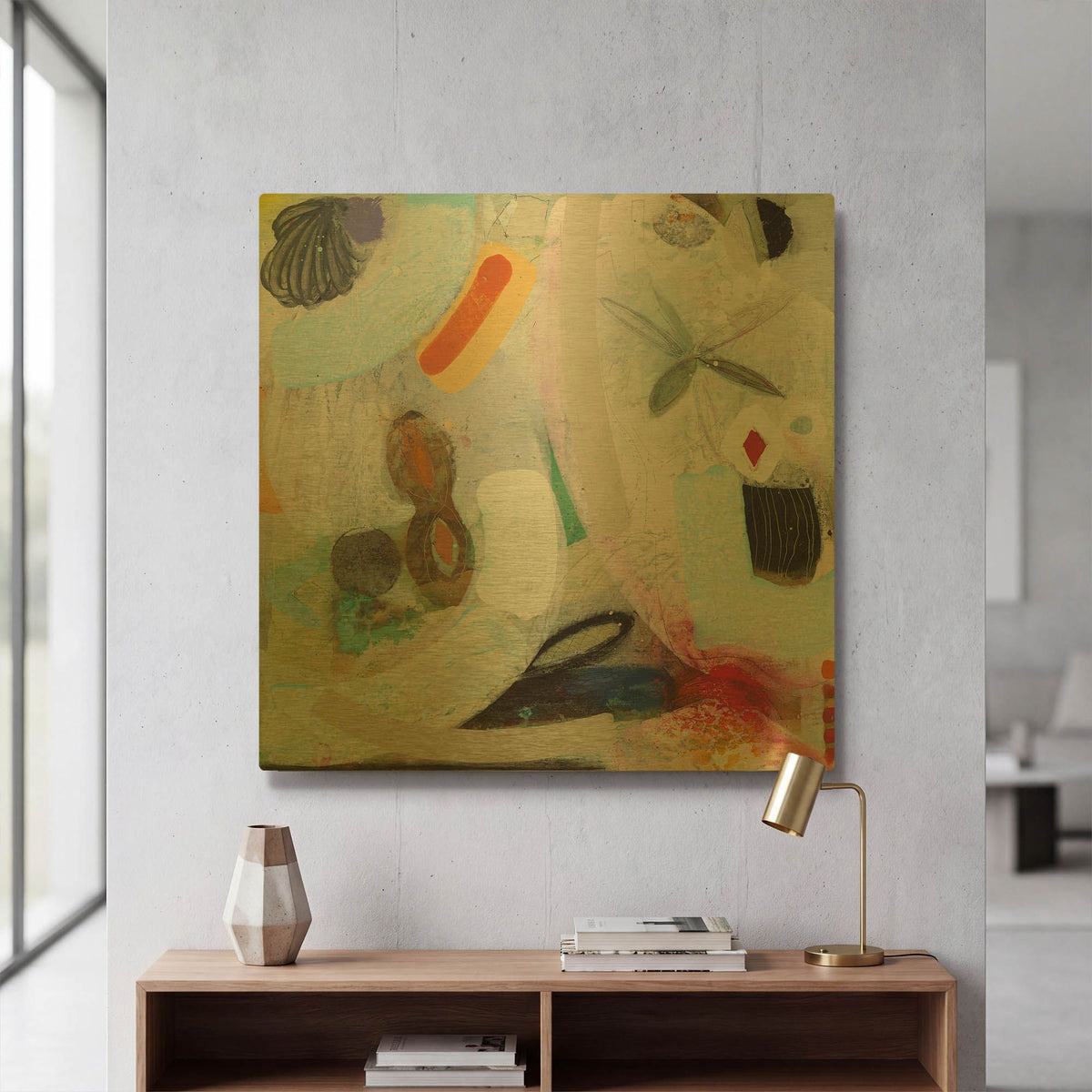 'Changed My Mind 6' By Aleah Koury Gold Metal Wall Art