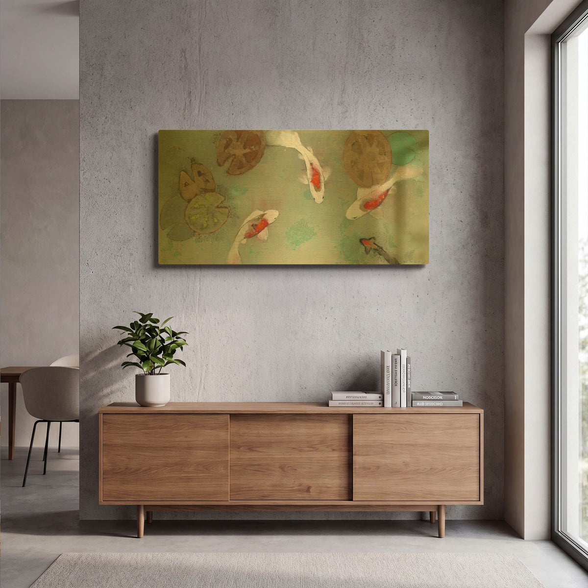 'Floating Motion III' By Aleah Koury Gold Metal Wall Art