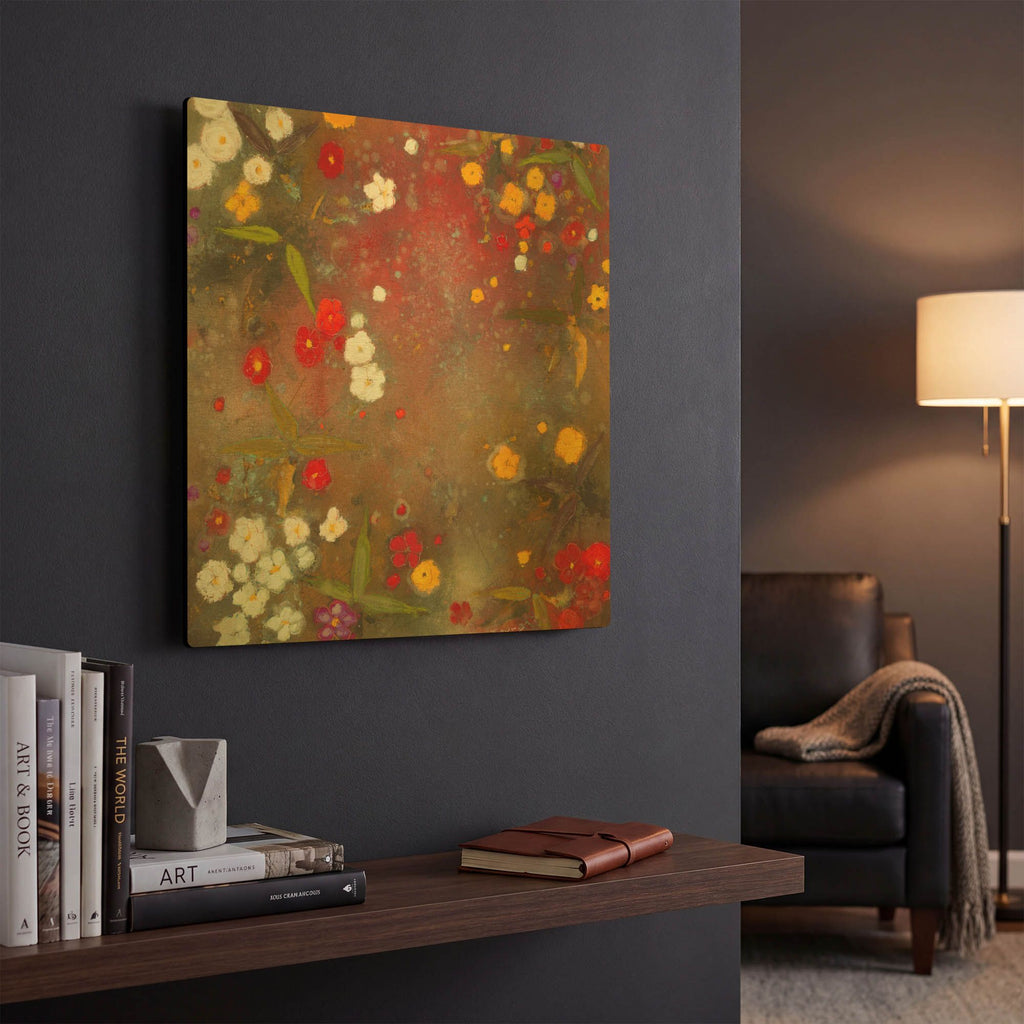 'Gardens in the Mist VI' By Aleah Koury Gold Metal Wall Art