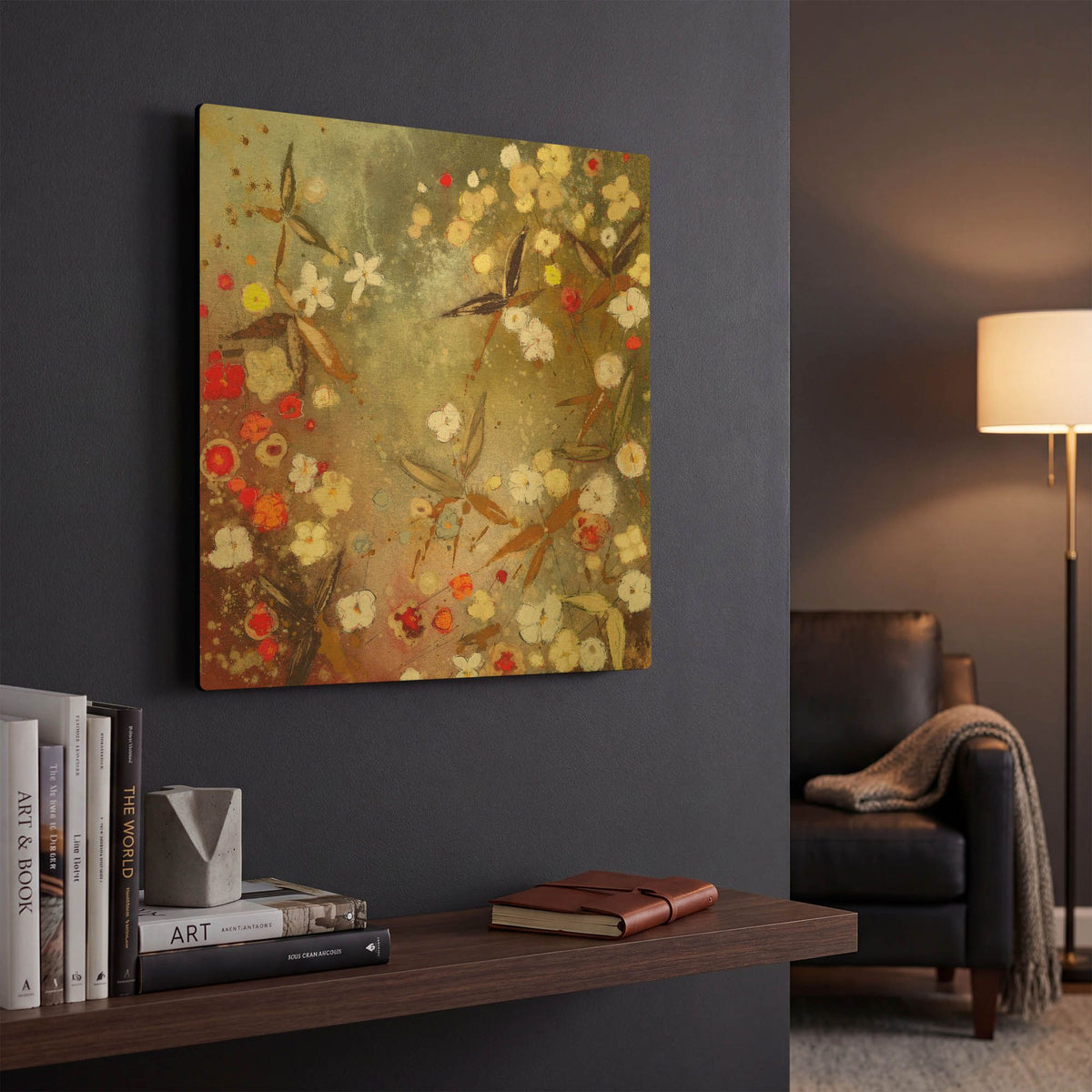 'Gardens in the Mist XIII' By Aleah Koury Gold Metal Wall Art